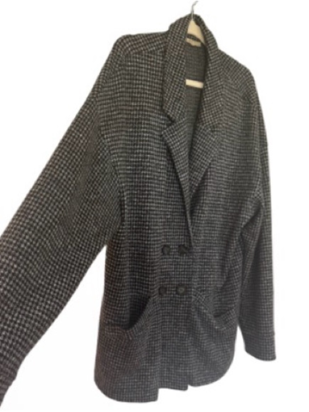 Madewell Black and White sweater soft Houndstooth Blazer